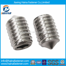 Punta de cono de acero inoxidable hexagonal scoket set screw